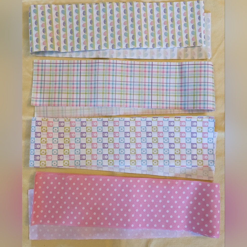 10 New Easter material Strips, Fabric, Make Hair Bows, TM1-R - Picture 1 of 3